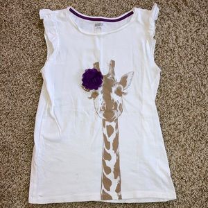 Cute girls giraffe tank top.